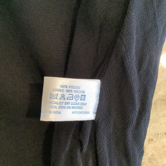 Blue and Black Beaded Sequins Dress Size 14 Pullover by Oasis - Picture 5 of 8